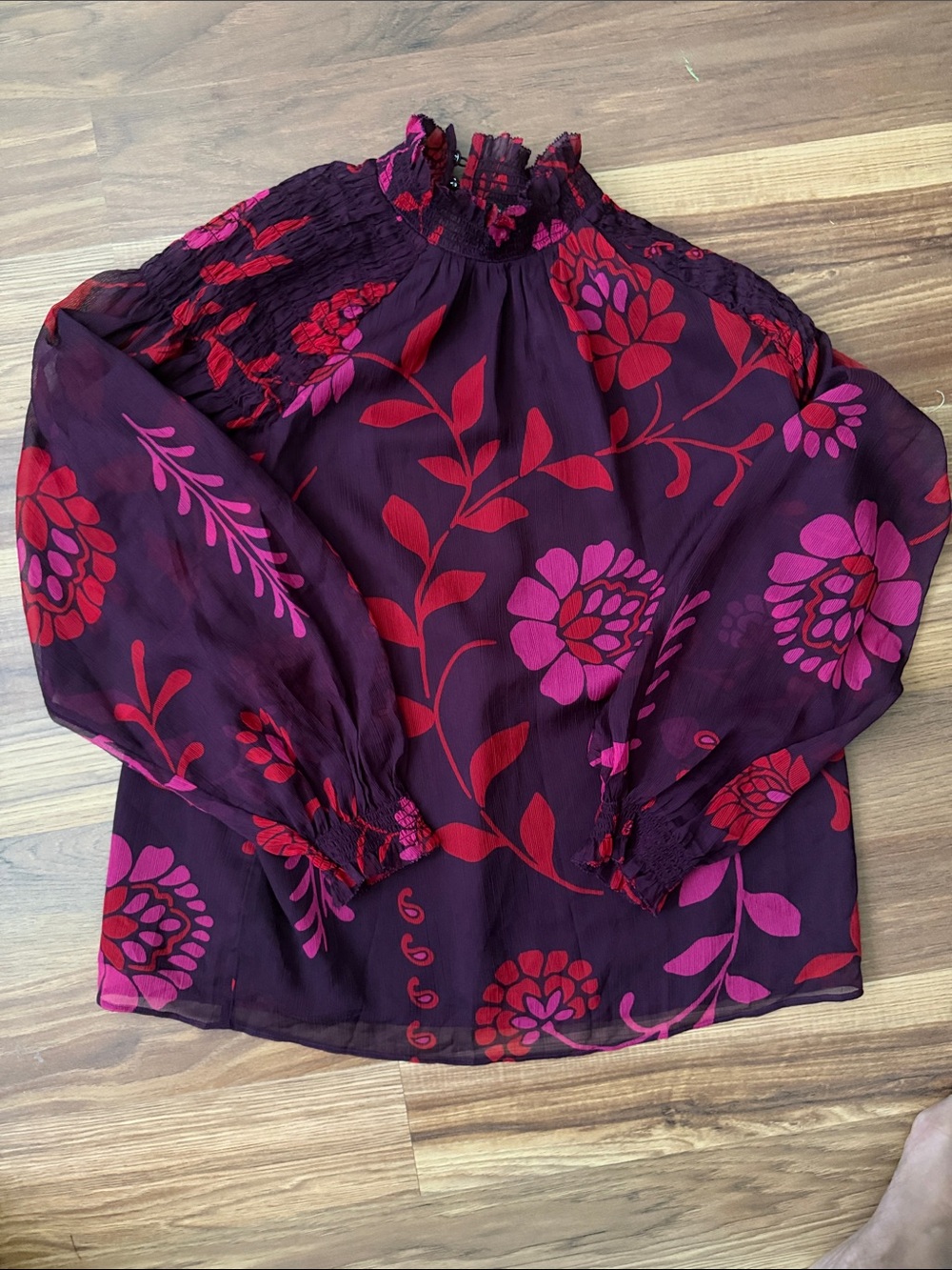 Ann Taylor Mock Neck Blouse